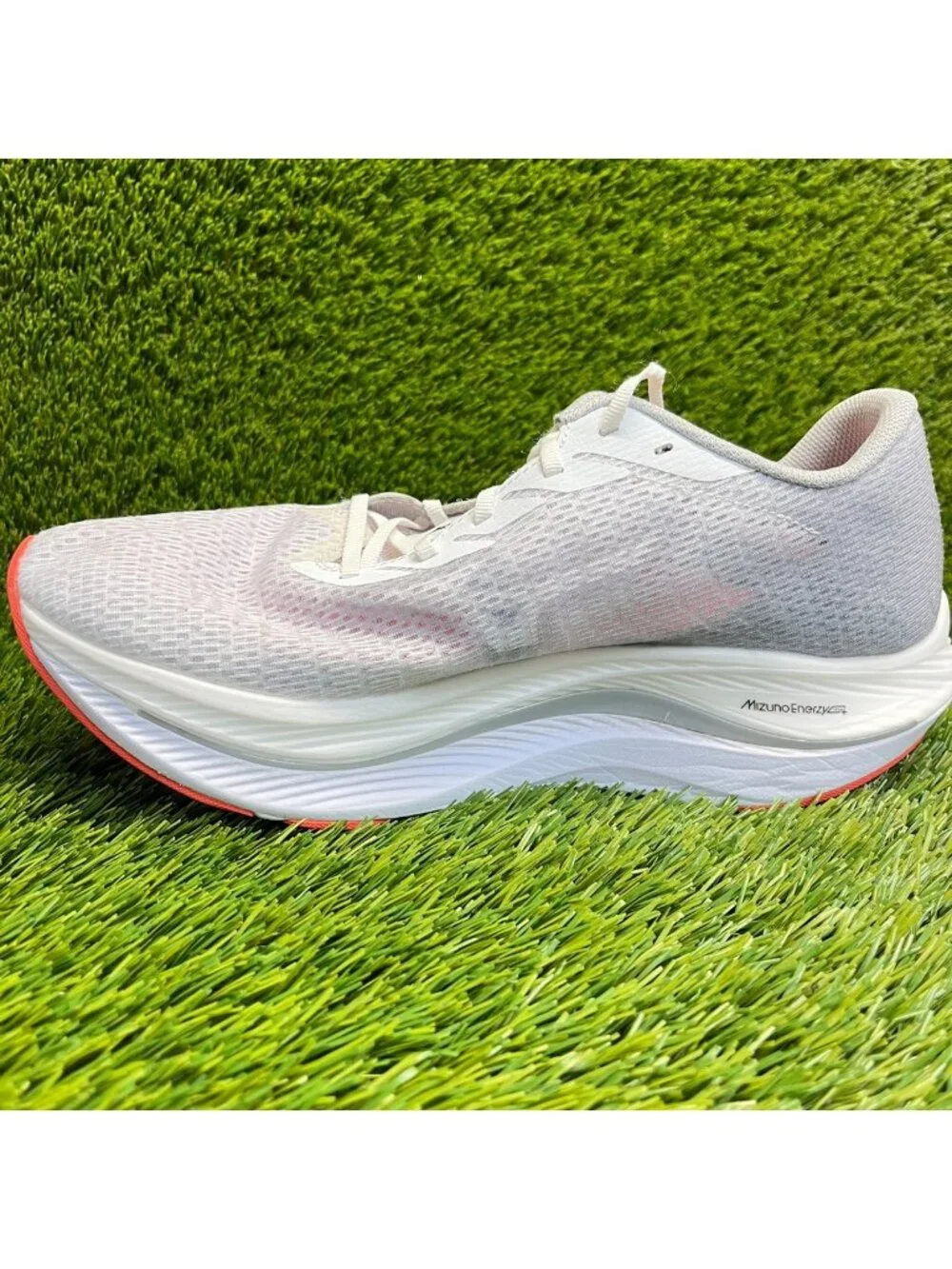 Mizuno Wave Rebellion Flash 2 Mens Size 10.5 White Gray Running Shoes Sneakers_2